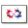 dream watercolour cats eye glasses front view