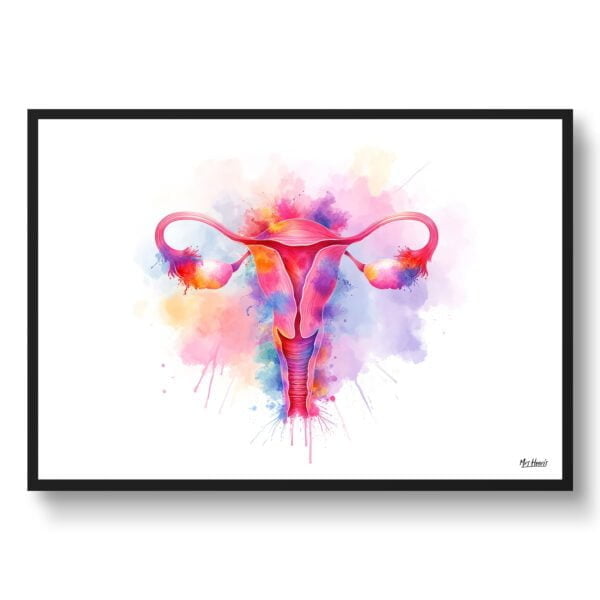 dream watercolour female reproductive system front view