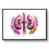 dream watercolour kidneys and adrenal glands front view