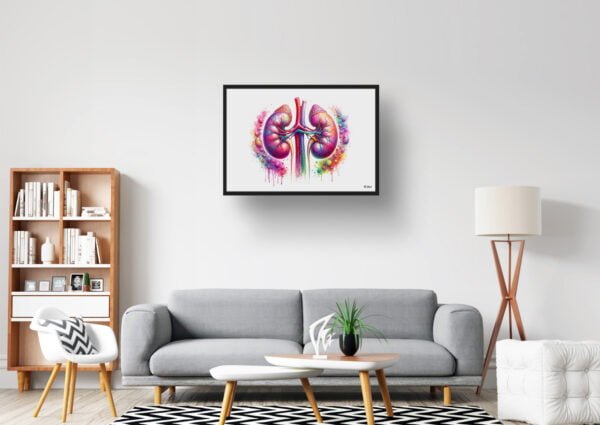 dream watercolour kidneys and adrenal glands lobby