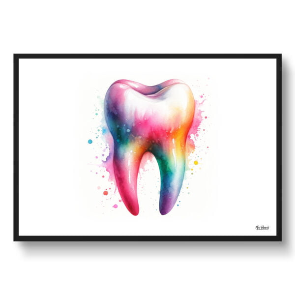 dream watercolour molar minimalist front view