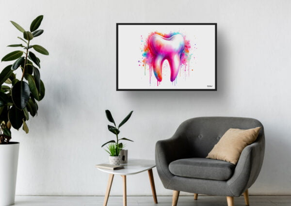 dream watercolour molar tooth waiting room