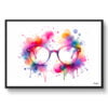 dream watercolour oversized fashion glasses front view