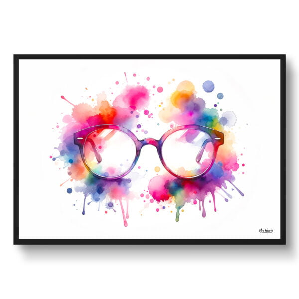 dream watercolour oversized fashion glasses front view