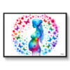 dream watercolour pregnancy front view