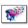 dream watercolour psychology thoughts of a man front view