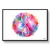 dream watercolour single genome map front view