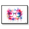 dream watercolour square glasses front view