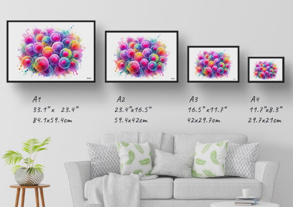 dream watercolour stem cells print size comparison