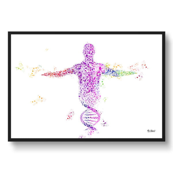 medical splash dna figure front view