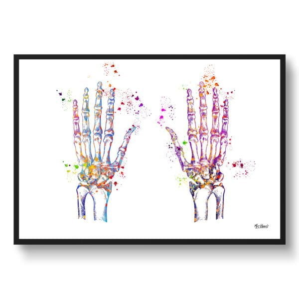 medical splash hands front view