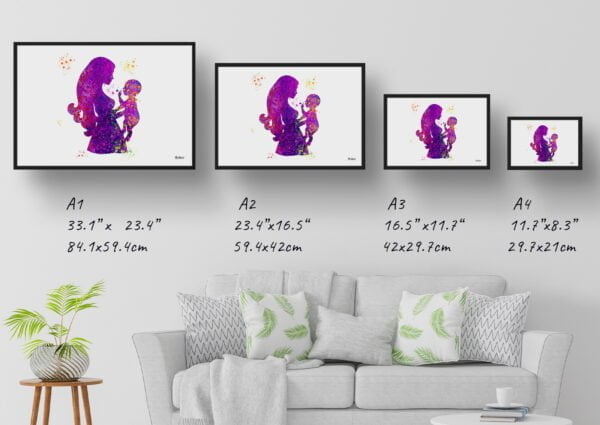 medical splash mother baby print size comparison