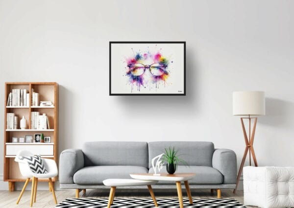 dream watercolour browline glasses metal lobby