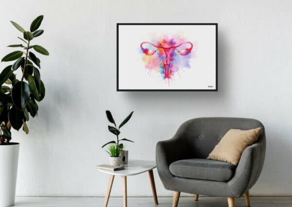 dream watercolour female reproductive system waiting room 1