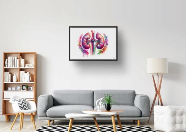 dream watercolour kidneys and adrenal glands lobby 1