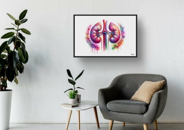 dream watercolour kidneys and adrenal glands waiting room 1