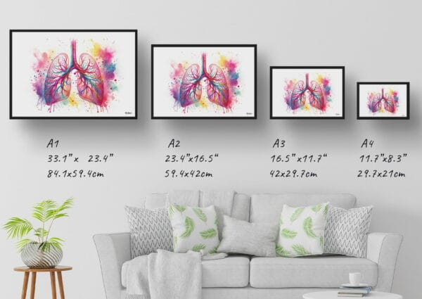 dream watercolour lungs print size comparison