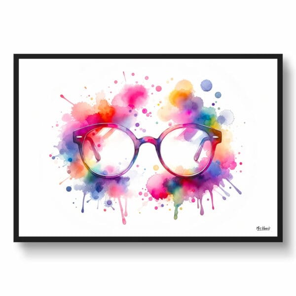 dream watercolour oversized fashion glasses front view 1