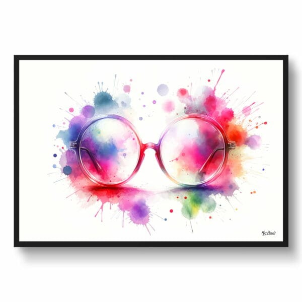 dream watercolour oversized round glasses front view 1