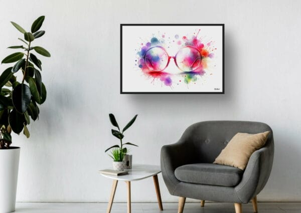 dream watercolour oversized round glasses waiting room 1