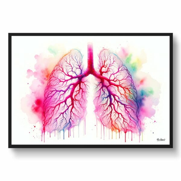 dream watercolour pulmonary angiogram front view 1