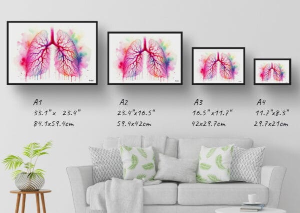 dream watercolour pulmonary angiogram print size comparison 1