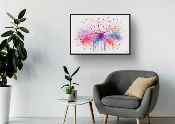 dream watercolour pyramidal neurons waiting room 1