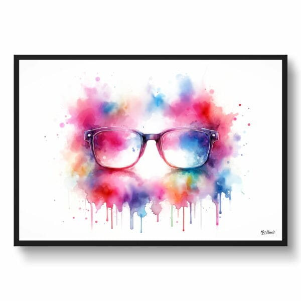 dream watercolour square glasses front view 1