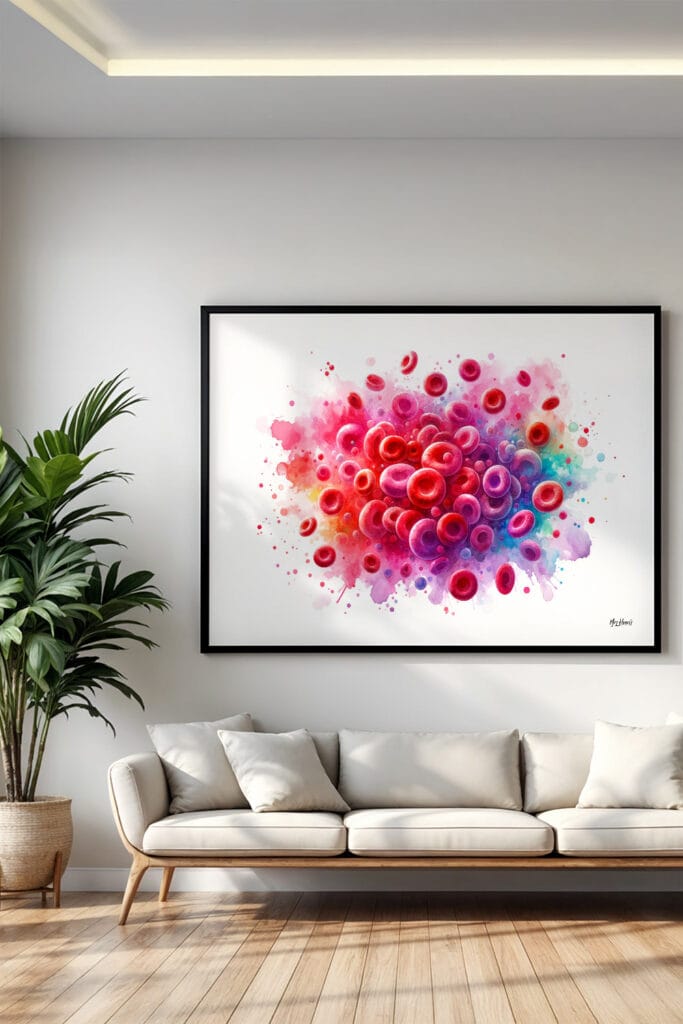 blood cells art 683x1024 - The 30+ Best Gifts for Doctors