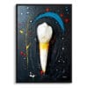 dental abstract expressionism canine front view isolated