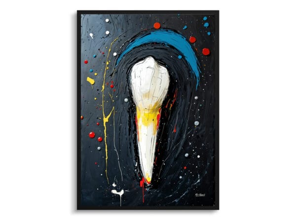 Splash Expressionism Canine Print - Dentist Wall Art