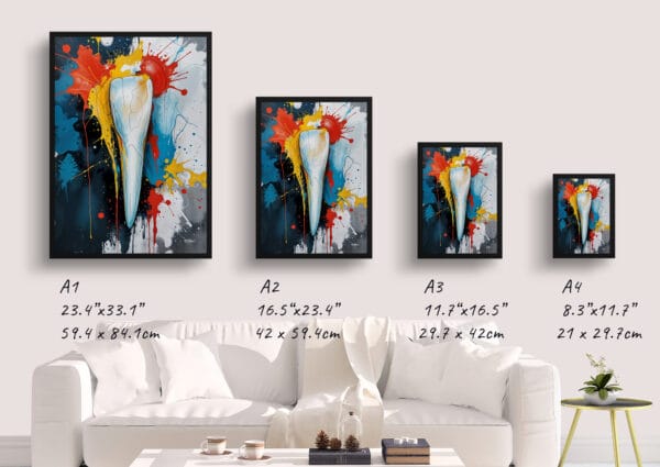 Chromatic Rhapsody Incisor Print - Dentist Wall Art - Image 4