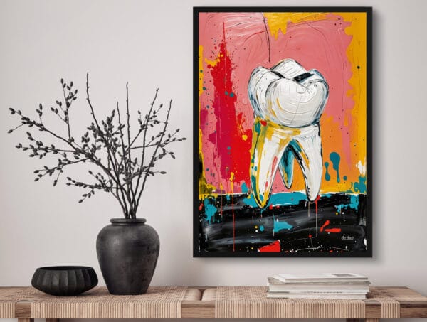 Modern Abstract Molar Print - Dentist Wall Art - Image 3