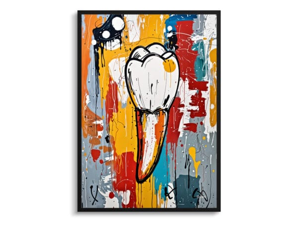 Modern Grafiti Pre-Molar Print - Dentist Wall Art