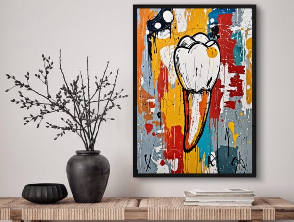 Modern Grafiti Pre-Molar Print - Dentist Wall Art - Image 3