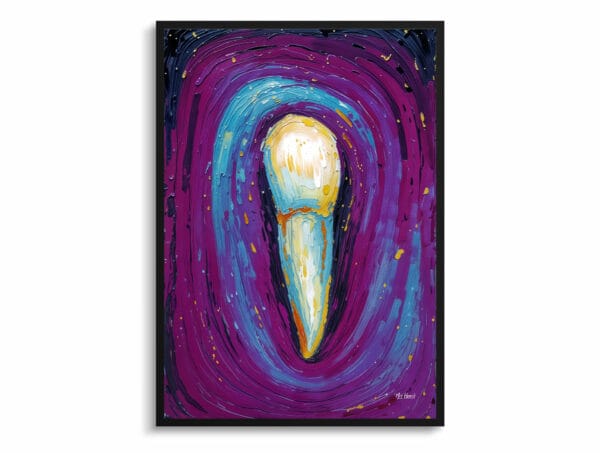 Midnight Impressionism Canine Print - Dentist Wall Art