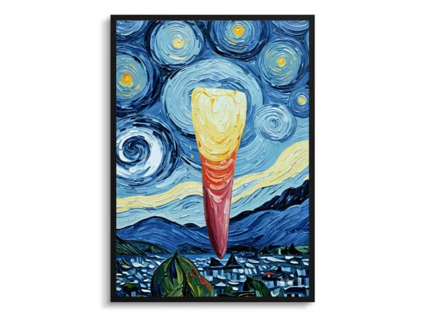 Impressionist Starry Night incisor Print - Dentist Wall Art