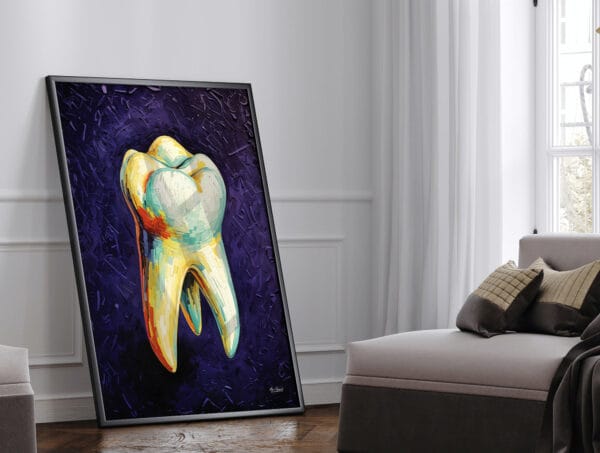 Impressionist Whirling Molar Print - Dentist Wall Art - Image 2