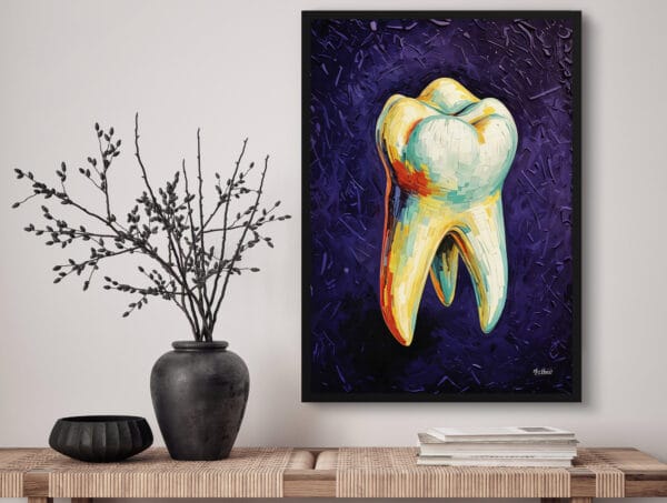 Impressionist Whirling Molar Print - Dentist Wall Art - Image 3