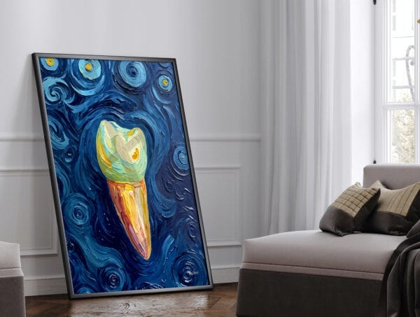 Impressionist Pre-molar Night Print - Dentist Wall Art - Image 2