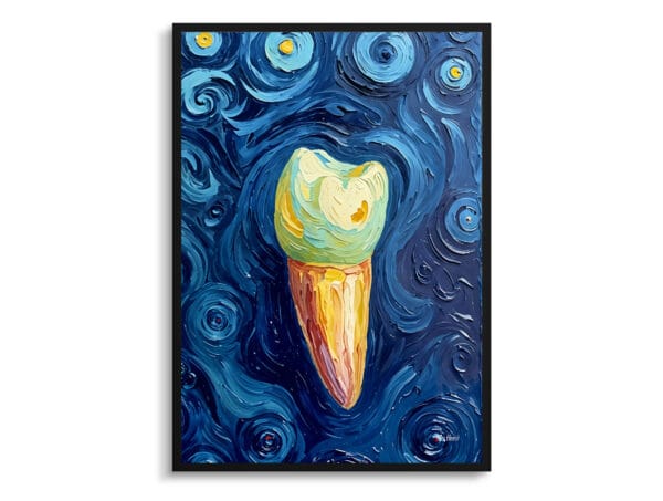 Impressionist Pre-molar Night Print - Dentist Wall Art