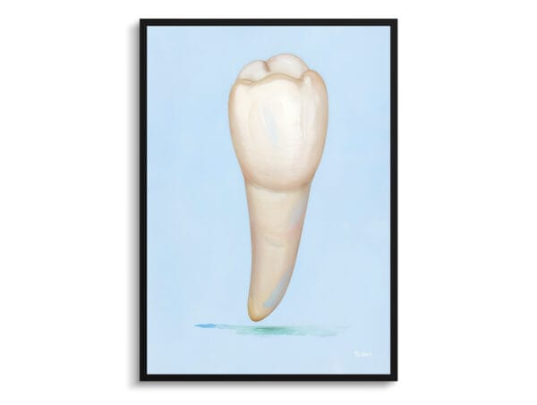 Whimsical Minimalism Blue Pre-Molar Print - Dentist Wall Art