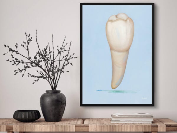 Whimsical Minimalism Blue Pre-Molar Print - Dentist Wall Art - Image 3