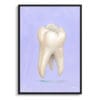 dental whimsical minimalism purple molar front view isolated