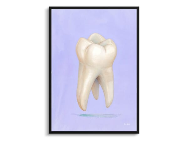 Whimsical Minimalism Lavender Molar Print - Dentist Wall Art