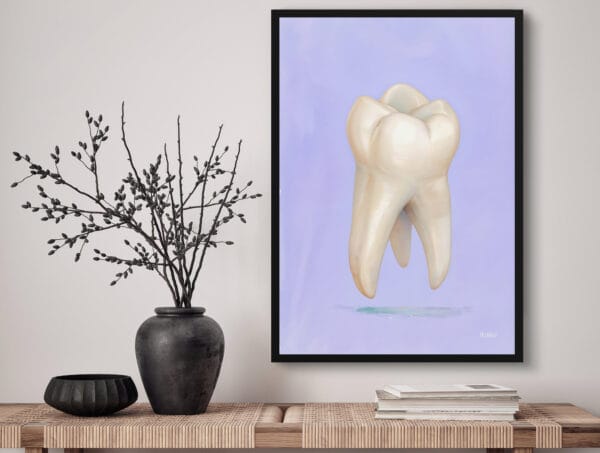 Whimsical Minimalism Lavender Molar Print - Dentist Wall Art - Image 3