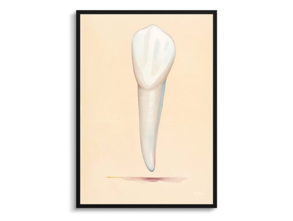 Whimsical Minimalism Light Canine Print - Dentist Wall Art