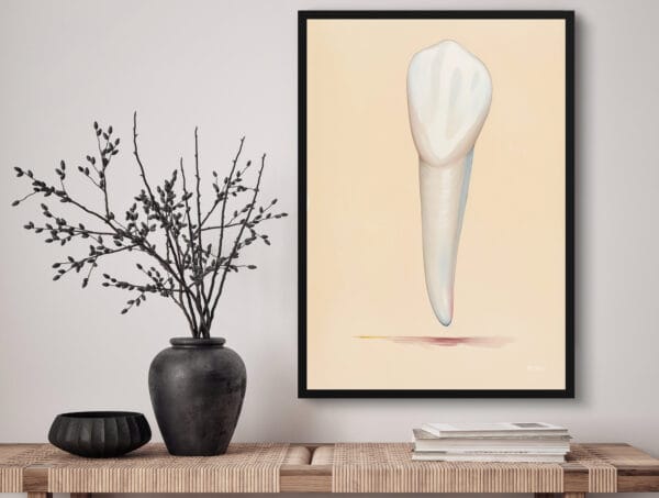 Whimsical Minimalism Light Canine Print - Dentist Wall Art - Image 3