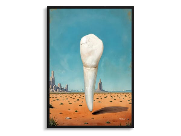 Surrealism Canine Desert Watch Print - Dentist Wall Art