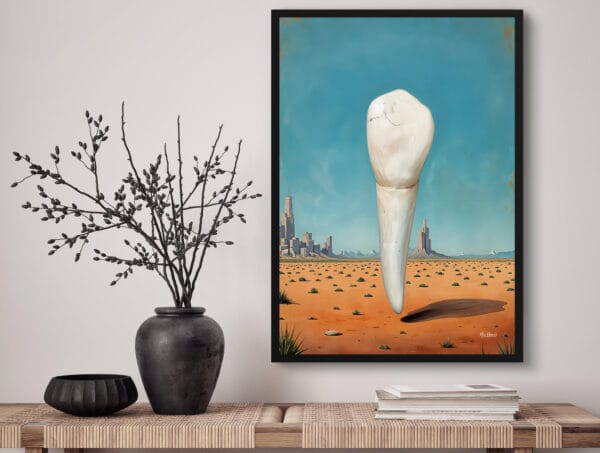 Surrealism Canine Desert Watch Print - Dentist Wall Art - Image 3